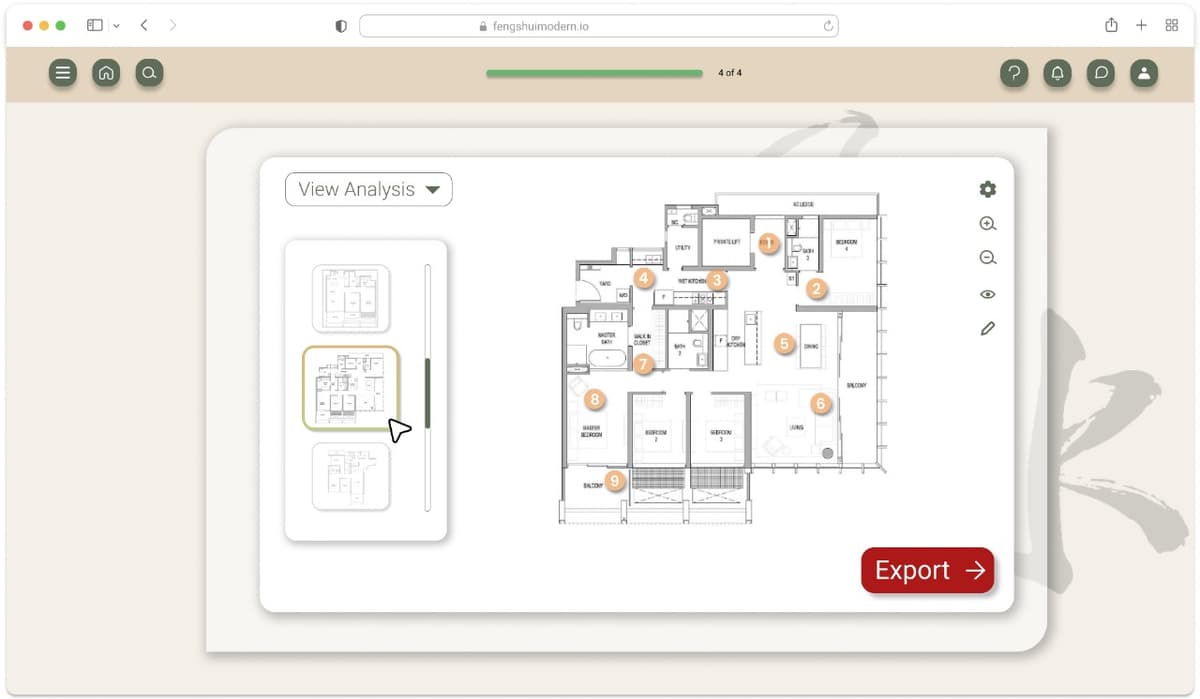 AI analysis results interface