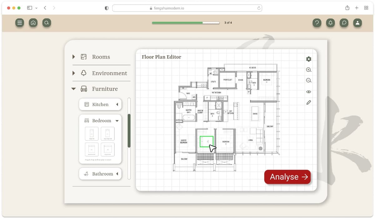 Floor plan editor interface