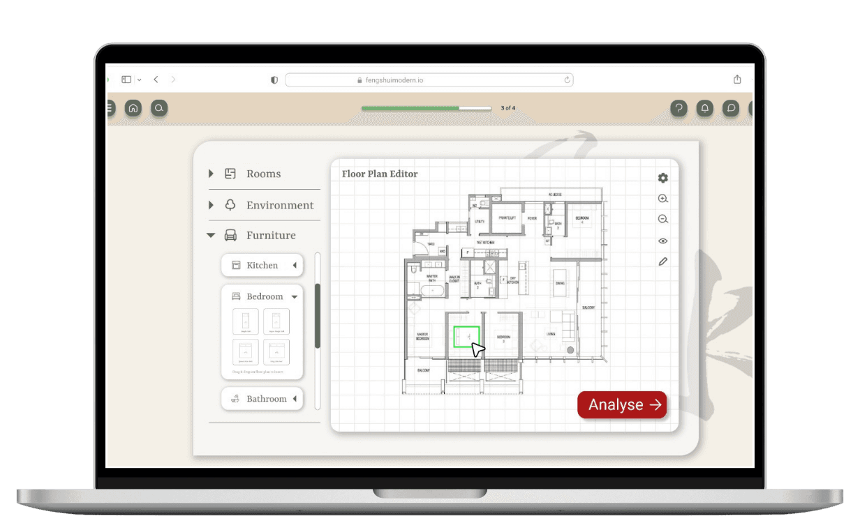 Feng Shui Floor Planner in MacBook